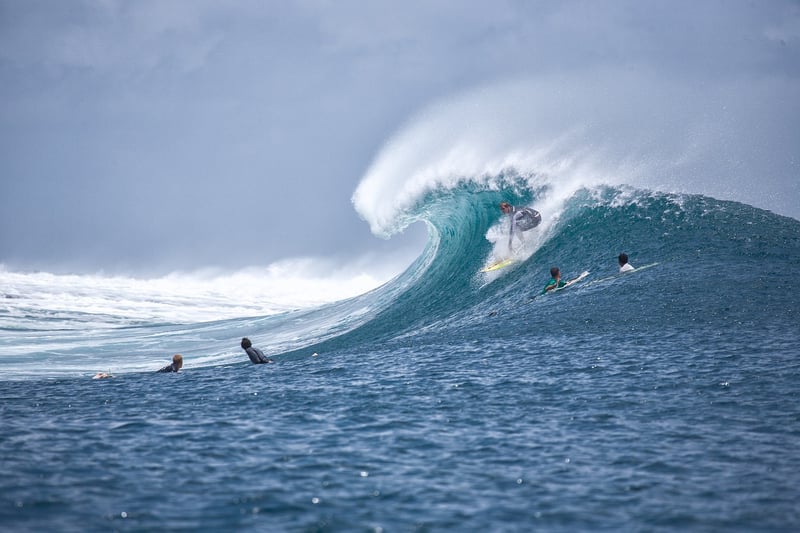 Surfing on the water